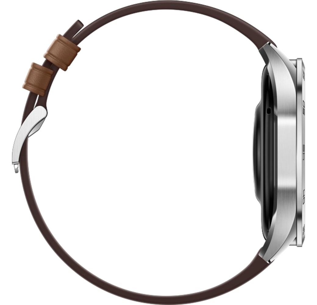 Brown Huawei Watch GT4 Smartwatch, Stainless Steel Case, 46mm.4