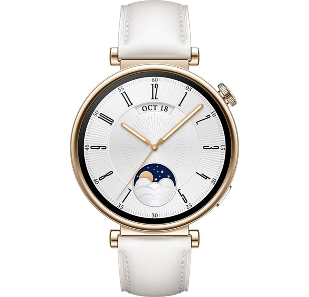French Gray Huawei Watch GT4 Smartwatch, Stainless Steel Case, 41mm.3