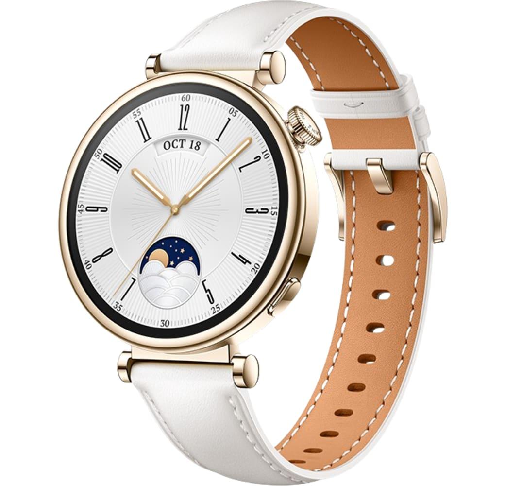 French Gray Huawei Watch GT4 Smartwatch, Stainless Steel Case, 41mm.1
