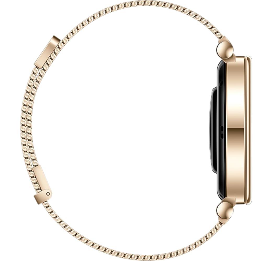 Gold Huawei Watch GT4 Smartwatch, Stainless Steel Case, 41mm.2