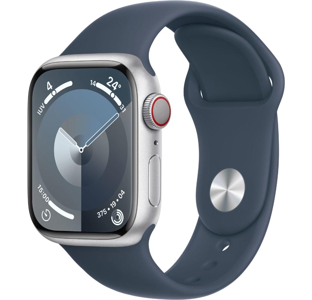 Silber Apple Watch Series 9 GPS + Cellular, Aluminiumgehäuse, 41 mm.1