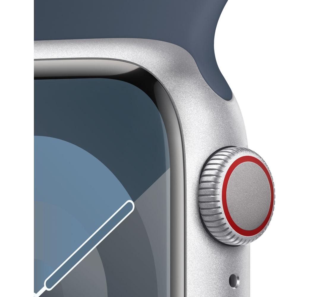 Silber Apple Watch Series 9 GPS + Cellular, Aluminiumgehäuse, 41 mm.3