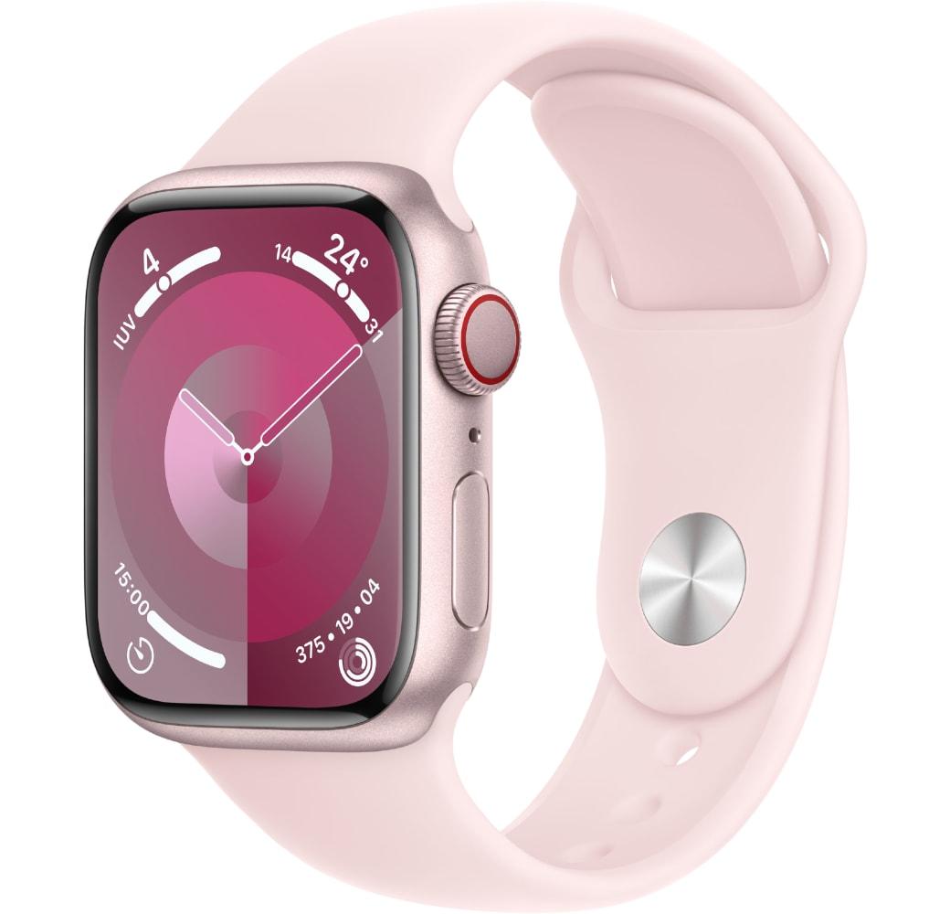 Lichtroze Apple Watch Series 9 GPS + mobiel, aluminium behuizing, 41 mm.1
