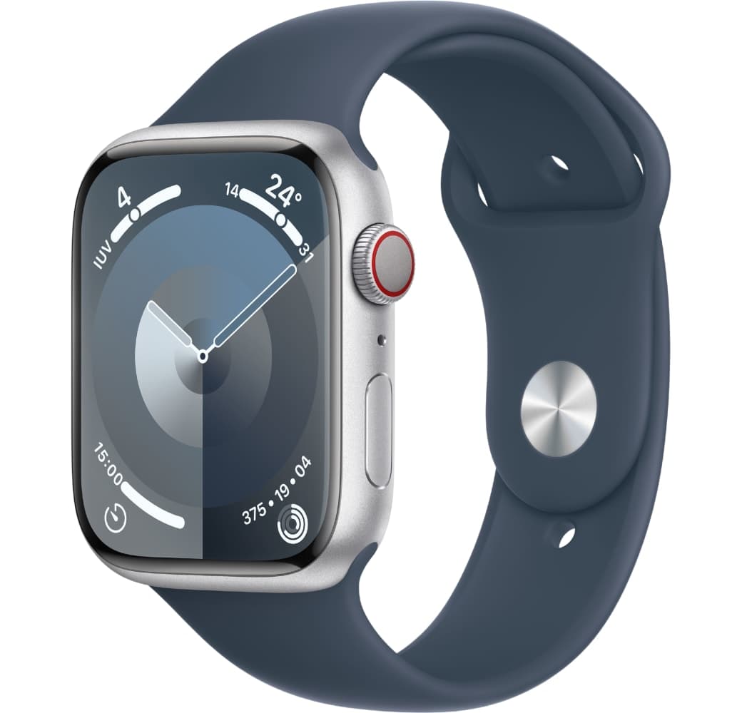 Zilver Apple Watch Series 9 GPS + mobiel, aluminium behuizing, 45 mm.1