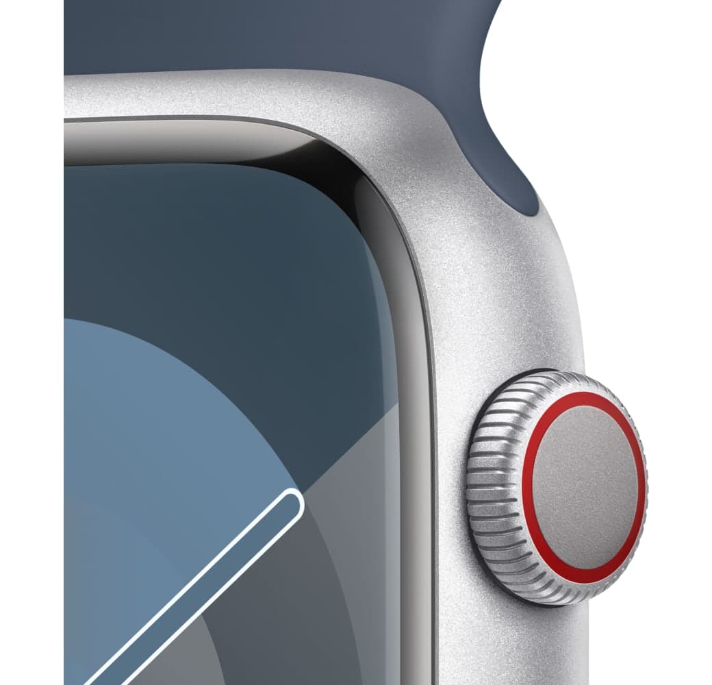 Zilver Apple Watch Series 9 GPS + mobiel, aluminium behuizing, 45 mm.3