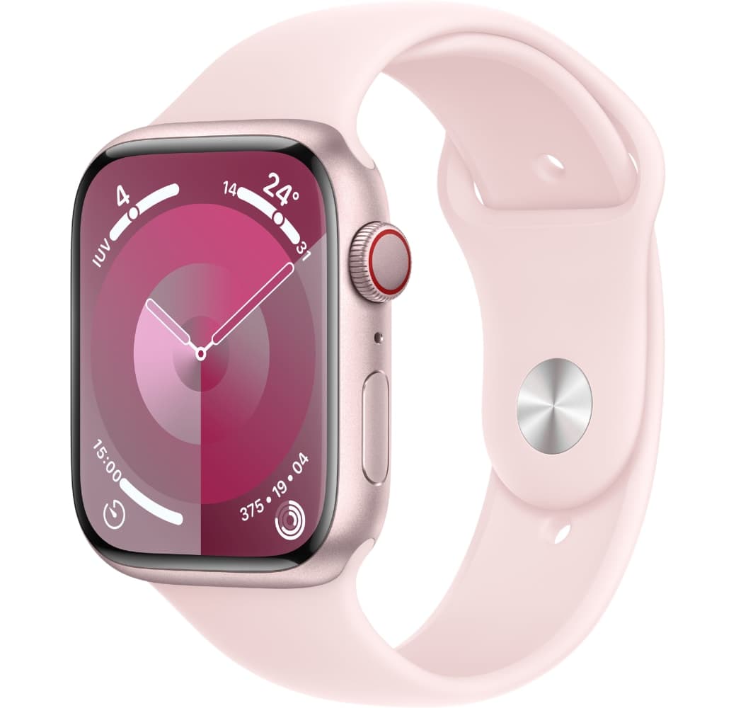 Lichtroze Apple Watch Series 9 GPS + mobiel, aluminium behuizing, 45 mm.1