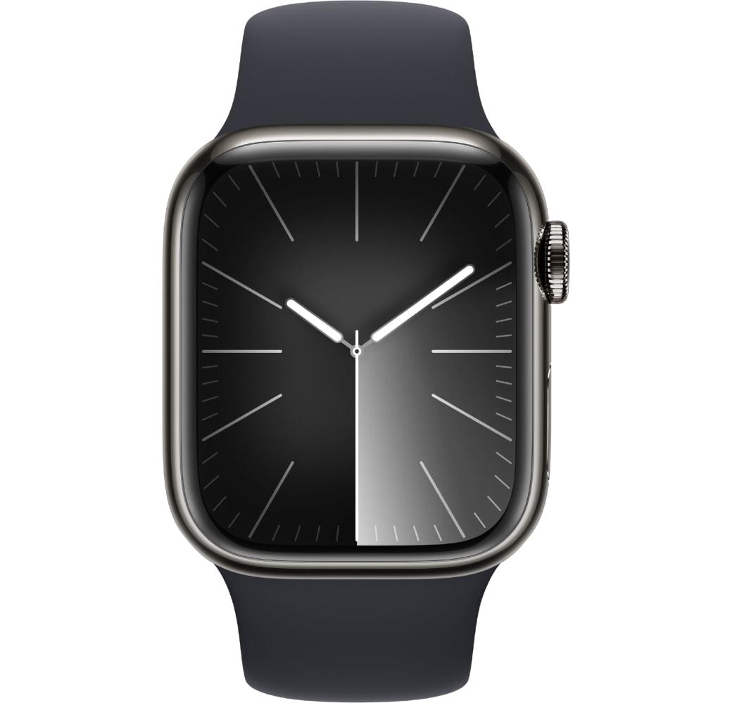 Middernacht Apple Watch Series 9 GPS + mobiel, roestvrijstalen behuizing, 41 mm.2