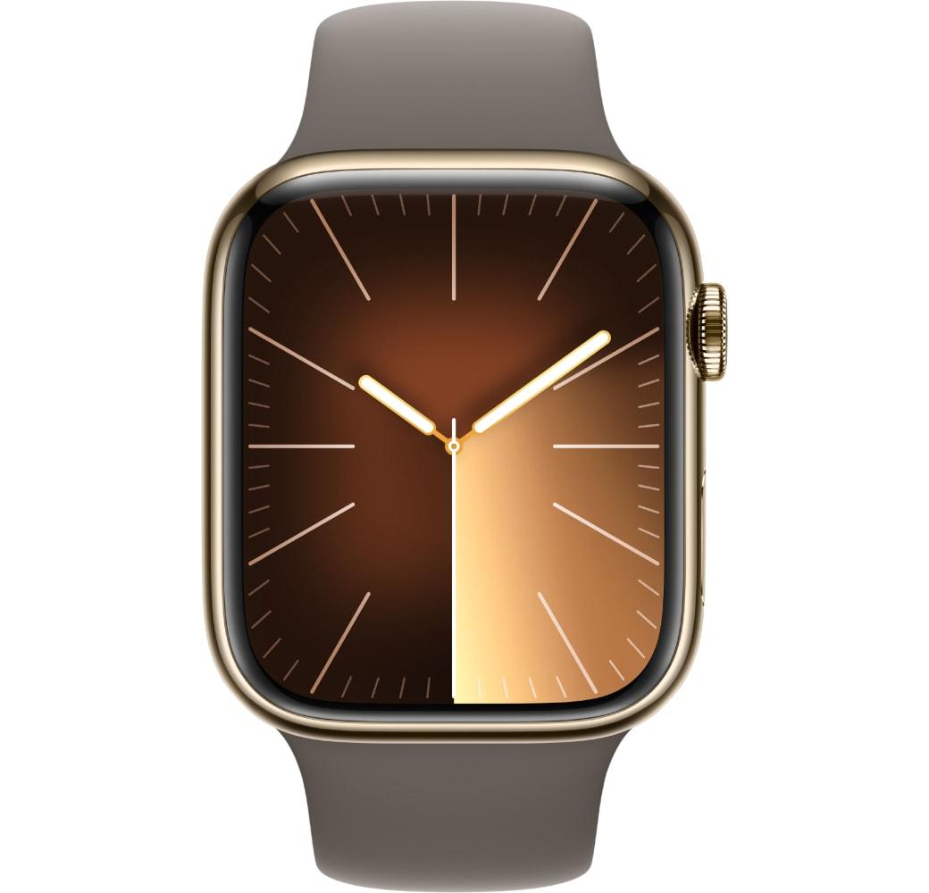 Clay Apple Watch Series 9 GPS + Cellular, Stainless Steel Case, 45mm.2