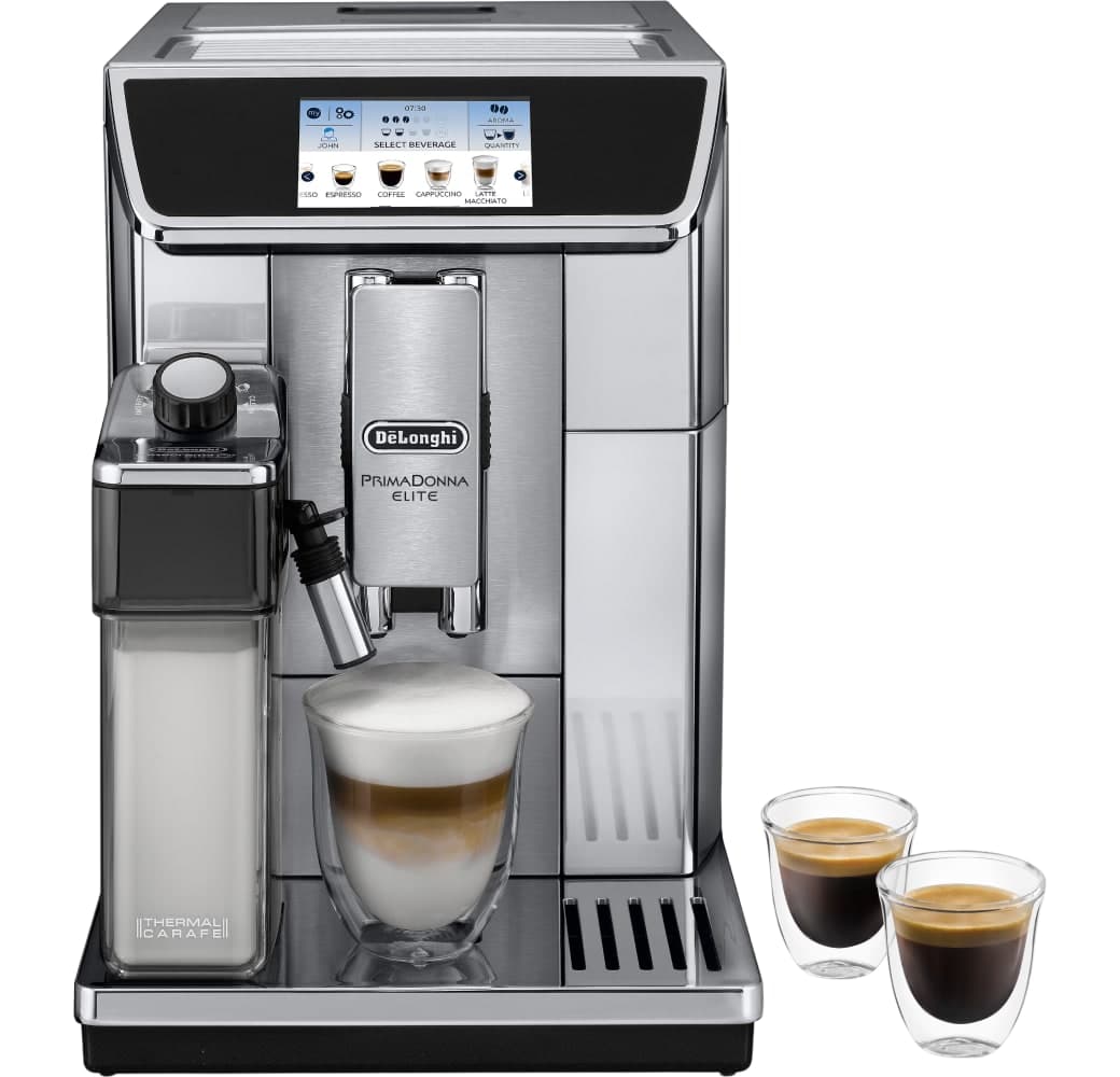 Silber De'Longhi PrimaDonna Elite ECAM 656.75.MS Kaffeemaschine.1