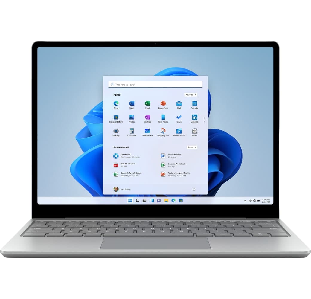 Platin Microsoft Surface Laptop Go 2 Laptop - Intel® Core™ i5-1135G7 - 8 GB - 128 GB SSD - Intel® Iris® Xe Grafik - Englisch (QWERTY).1