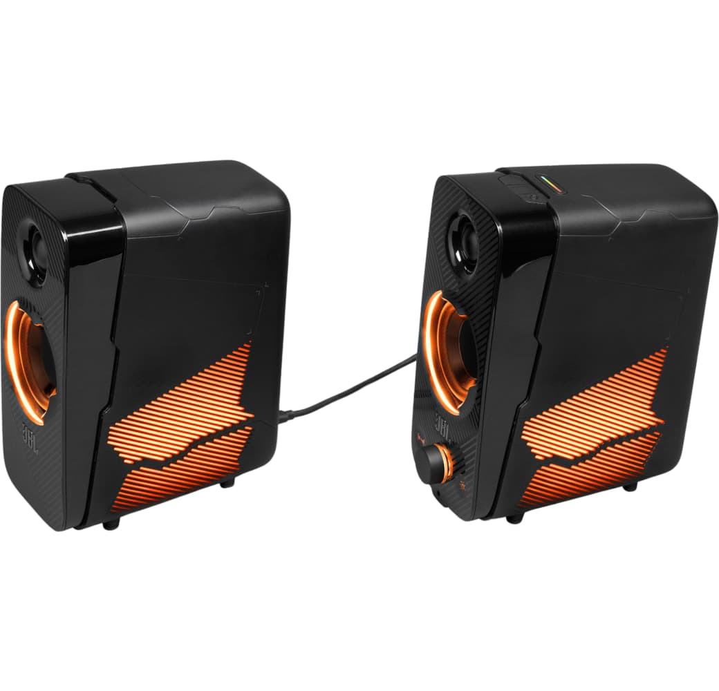 Black JBL Quantum Duo Gaming Speakers.6