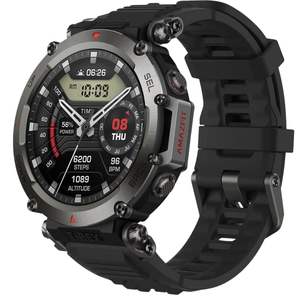 Abyss Black Amazfit T-Rex Ultra Smartwatch, Stainless Steel Case, 47mm.1
