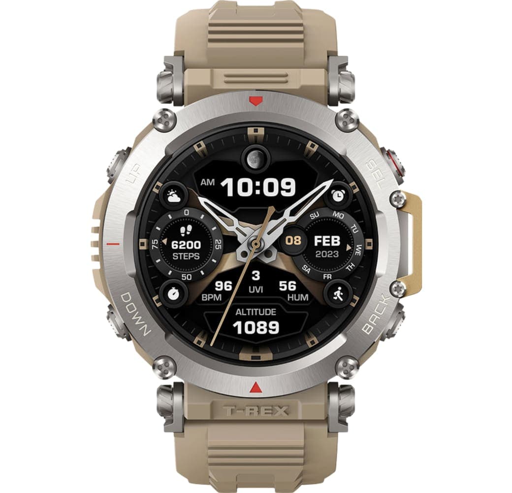 Sahara Amazfit T-Rex Ultra Smartwatch, Edelstahlgehäuse, 47 mm.2