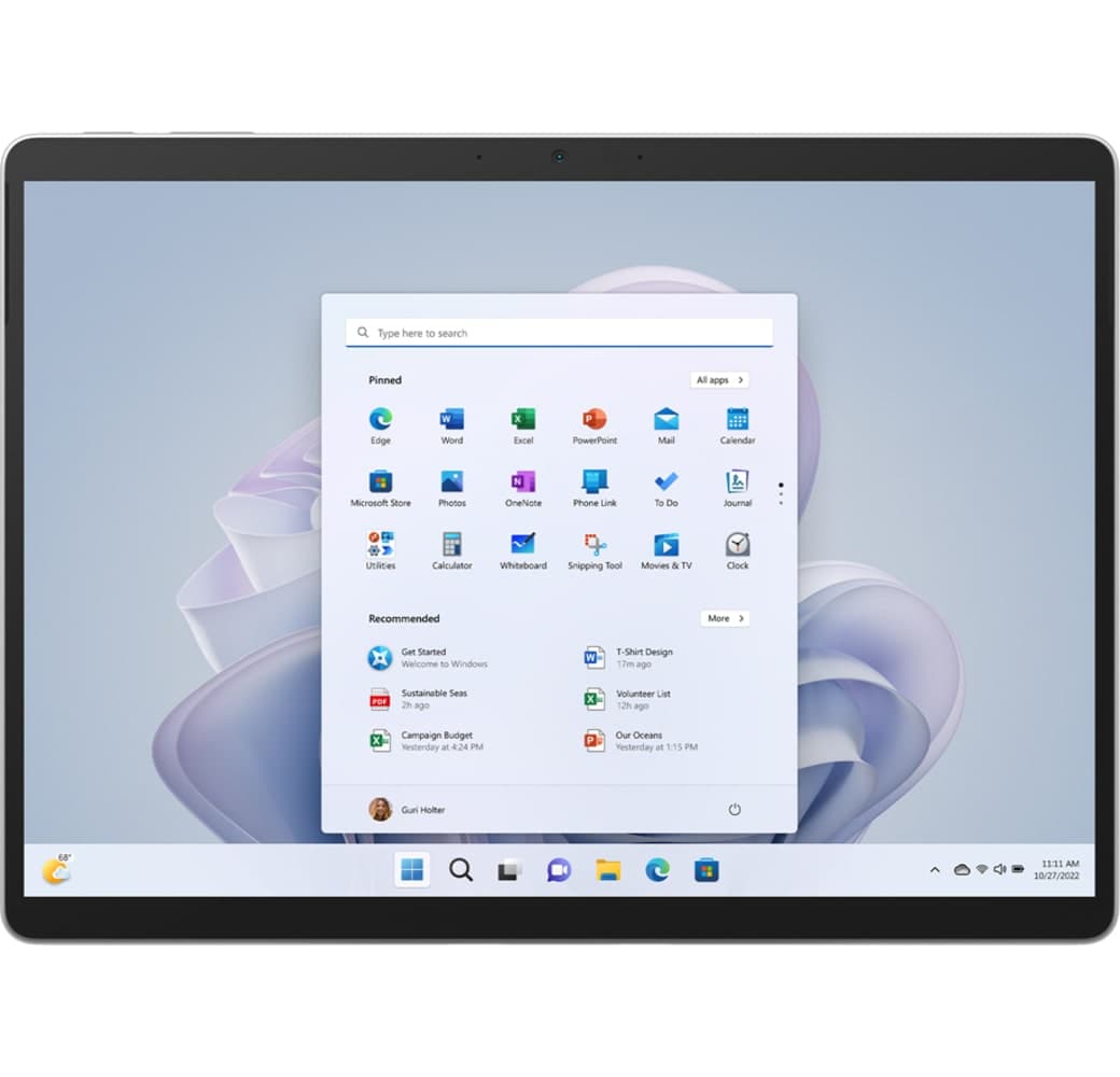 Platinum Microsoft Surface Pro 9 13" - Intel® Core™ i5-1235U - 8GB - 256GB SSD - Intel® Iris® Xe Graphics (Device only).2