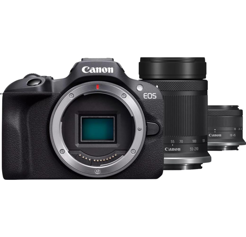 Canon EOS R100 Systemkamera, mit Objektiv RF-S 18-45mm f/4.5-6.3 IS STM + RF-S 55-210mm f/5-7.1 IS STM.1