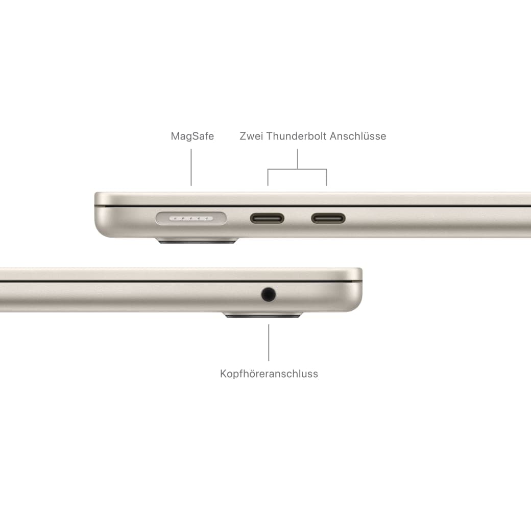 Starlight Apple MacBook Air 13" Laptop - Apple M3 - 8GB - 256GB SSD - Apple Integrated 8-core GPU - German (QWERTZ).5