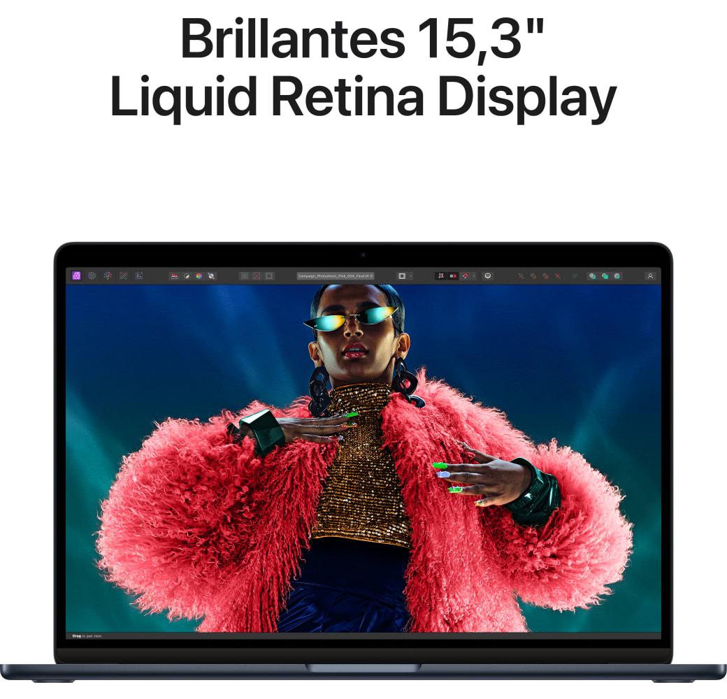 Midnight MacBook Air 15" - Apple M3 - 8GB Memory 256GB SSD - Integrated 10-core GPU.4