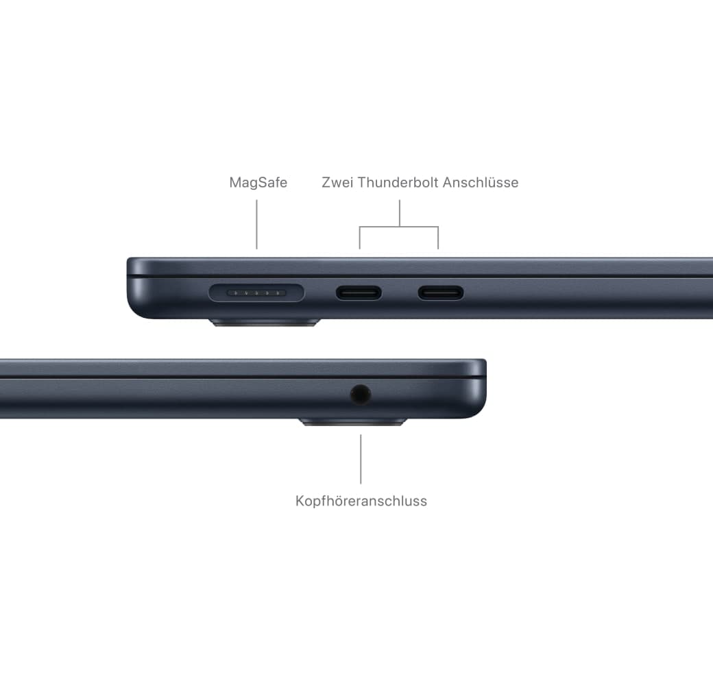 Midnight Apple MacBook Air 13" laptop - Apple M3 - 16 GB - 512 GB SSD - Geïntegreerde Apple 10-core GPU - Duits (QWERTZ).5