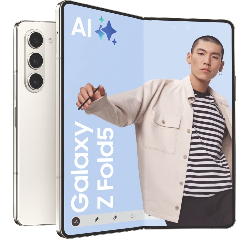 Cream Samsung Galaxy Z Fold5 5G Smartphone - 256GB - Dual SIM.1