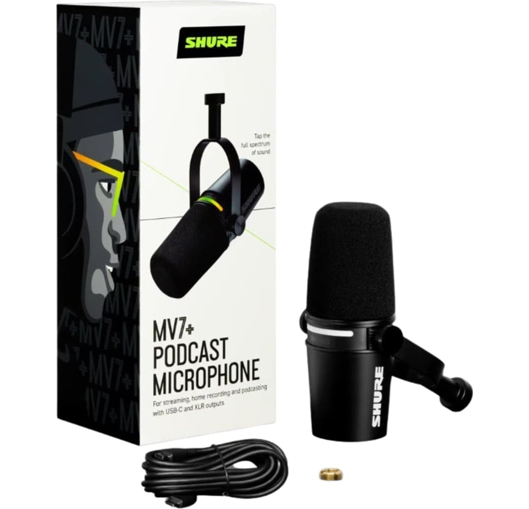Schwarz Shure MV7+ Podcast Microphone.4
