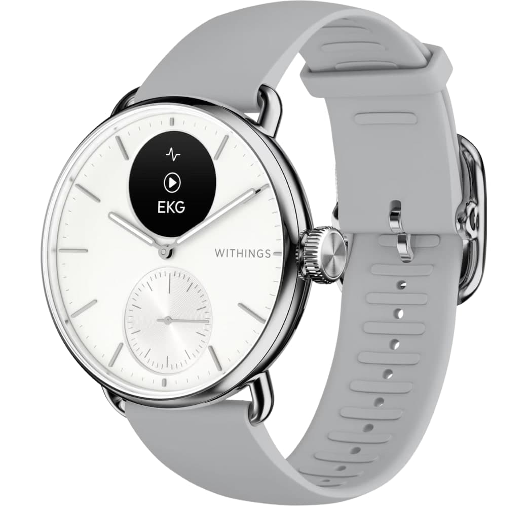 Pearl White Withings ScanWatch 2, caja de acero inoxidable, 38 mm.1