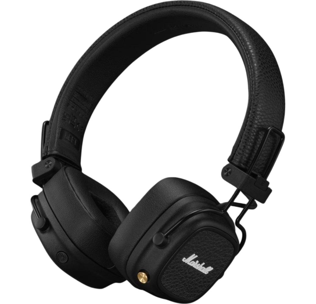 Black Marshall Major V On-ear Bluetooth Headphones.1
