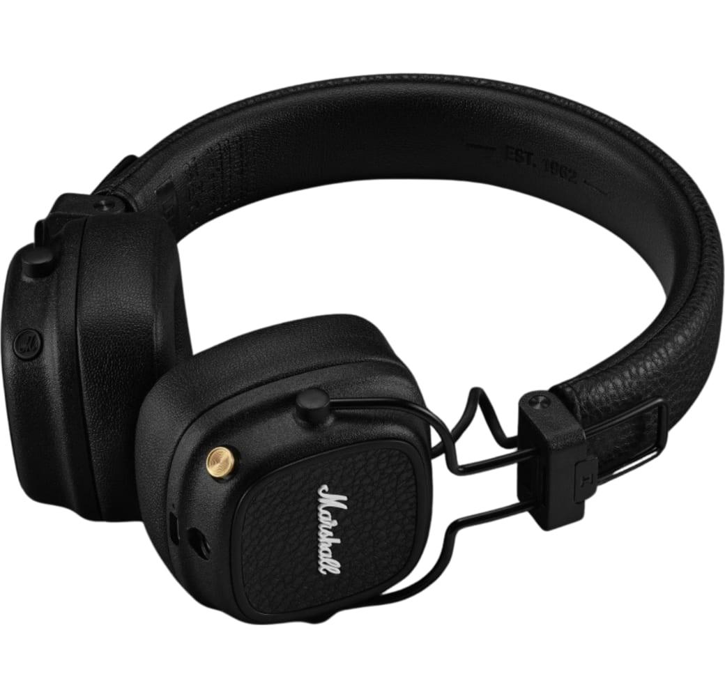 Black Marshall Major V On-ear Bluetooth Headphones.4