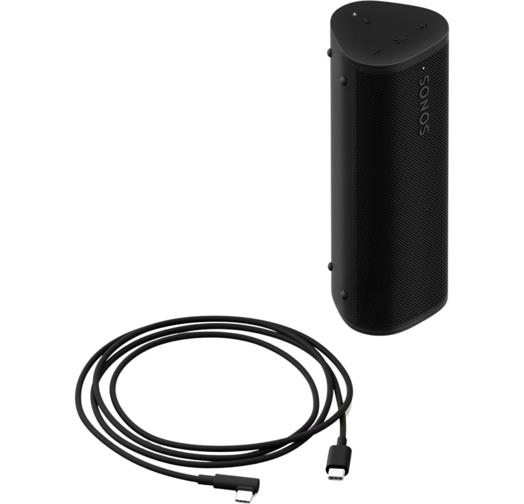 Schwarz Sonos Roam 2 Bluetooth-Lautsprecher.5