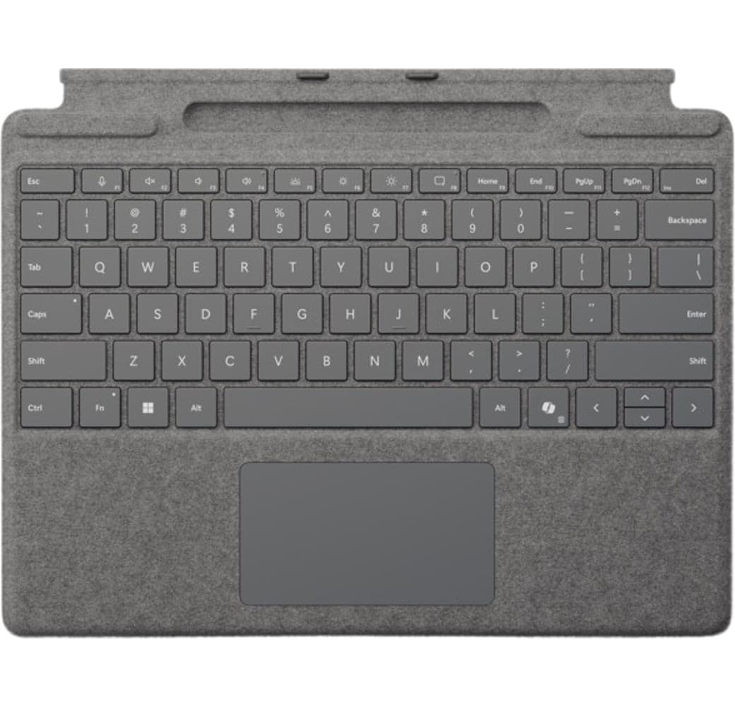 Platinum Microsoft Surface Pro Keyboard with pen storage & Copilot key.1