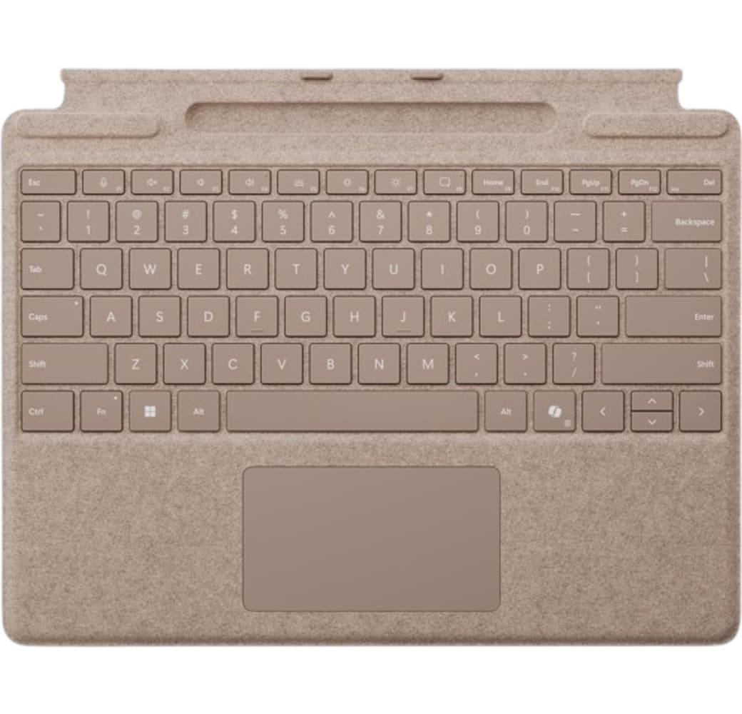 Beige Microsoft Surface Pro Keyboard with pen storage & Copilot key.1