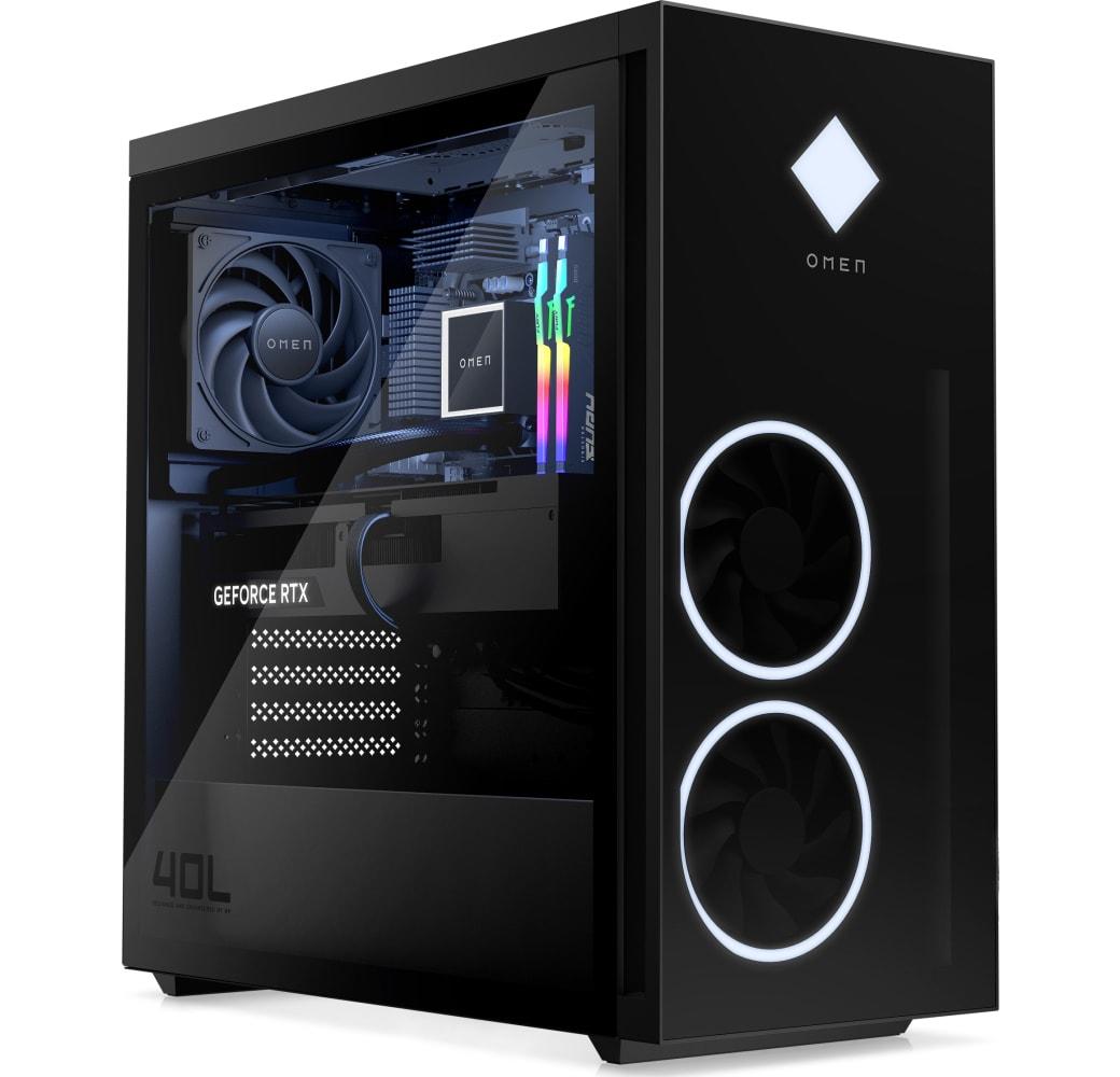 Black HP OMEN GT21-1017ng Gaming Desktop - AMD Ryzen™ 7 7800X3D - 32GB - 2TB SSD - NVIDIA® GeForce® RTX™ 4070.2