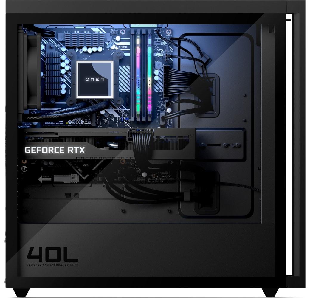 Black HP OMEN GT21-1017ng Gaming Desktop - AMD Ryzen™ 7 7800X3D - 32GB - 2TB SSD - NVIDIA® GeForce® RTX™ 4070.3