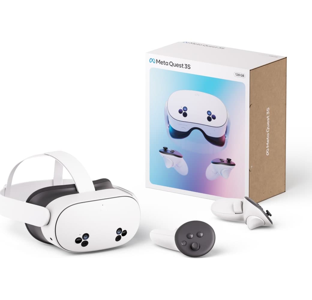 White Meta Quest 3S 256 GB VR Headset.5