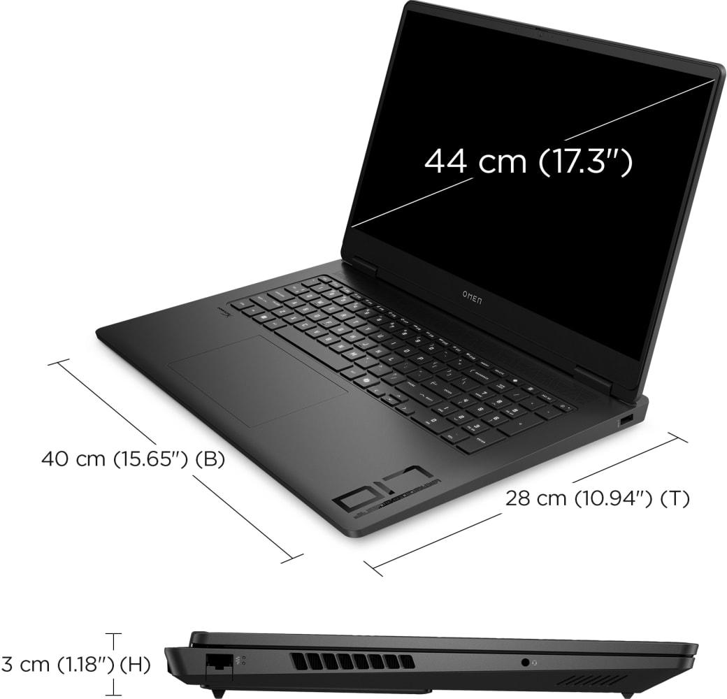 Shadow Black  HP Omen 17-db0096ng Gaming Notebook - AMD Ryzen™ 9 8945HS - 32GB - 1 TB SSD - NVIDIA® GeForce RTX™ 4060.8