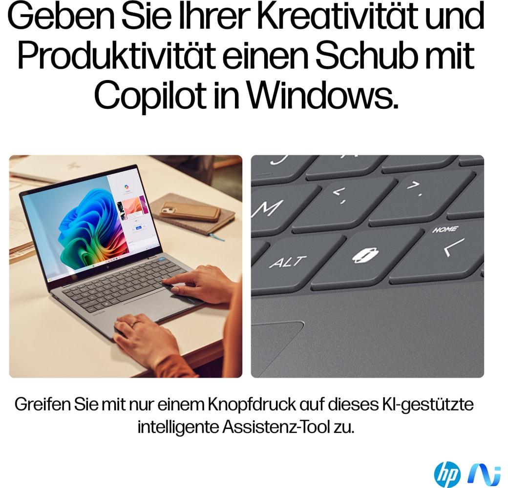 Silber HP OmniBook X 14-fe0060ng Copilot+ PC Notebook - 16GB - 1TB SSD - Qualcomm® Adreno™ Onboard Graphics.7