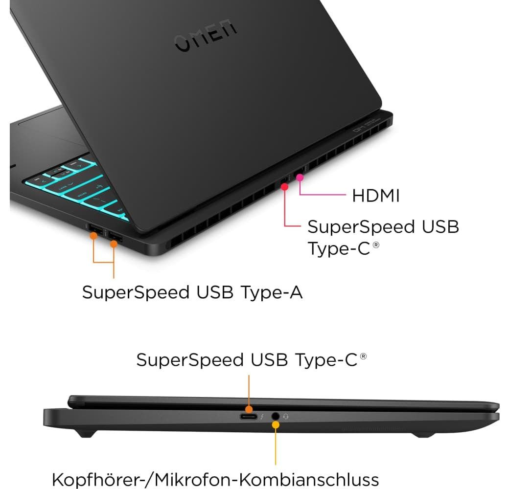Schatten schwarz HP Omen 14-fb0073ng Gaming Notebook - Intel® Core™ Ultra 7-155H - 16GB - 1TB - NVIDIA® GeForce® RTX 4060.7