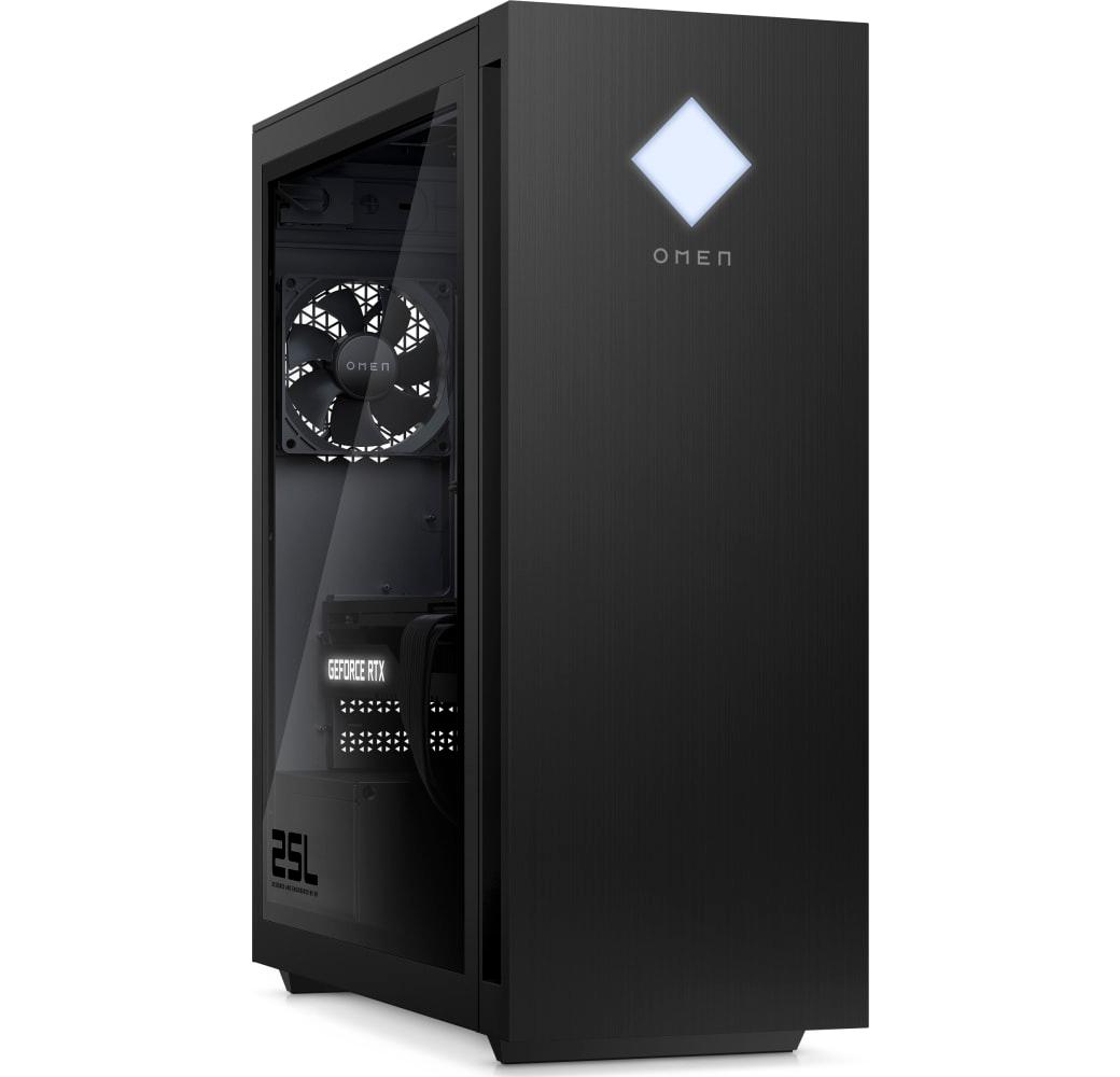 Schwarz HP OMEN 25L GT15-2006ng Gaming Desktop | Gaming PC - Intel® Core™ i7-14700F - 16GB - 1TB SSD - NVIDIA® GeForce® RTX™ 4070 TI.5