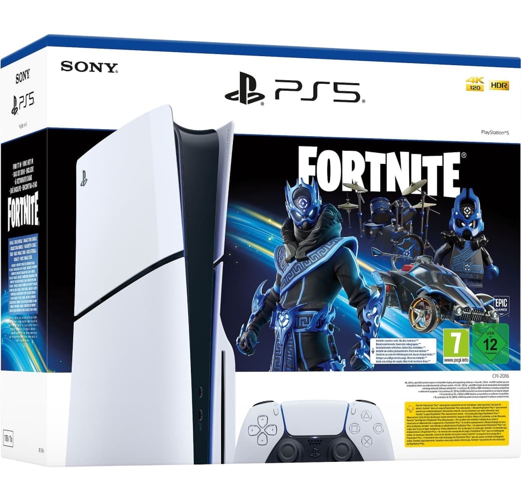 White Sony PlayStation 5 Slim Console Fortnite Bundle.2