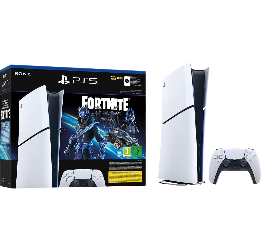 White Sony PlayStation 5 Slim Digital Console Fortnite Bundle.1