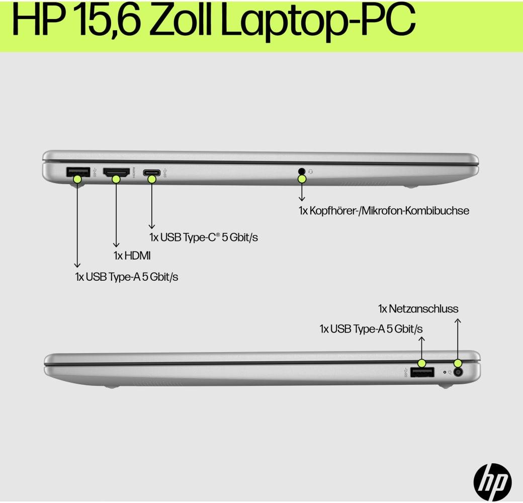 Natürliches Silber HP 15-fd1058ng Notebook - Intel® Core™ i5-120U - 16GB - 512GB - Intel® Intel Arc Graphics.8