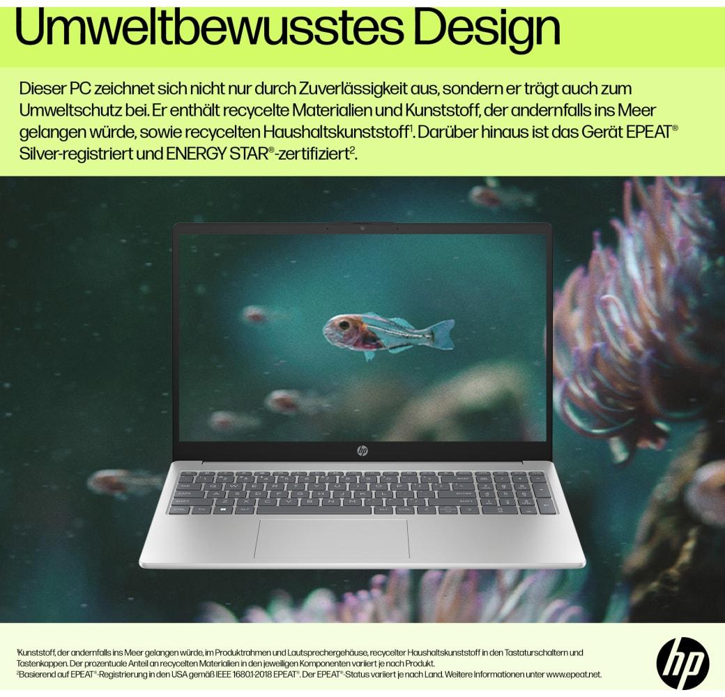Natürliches Silber HP 15-fd1058ng Notebook - Intel® Core™ i5-120U - 16GB - 512GB - Intel® Intel Arc Graphics.10