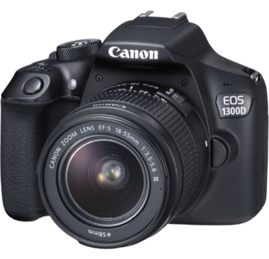 Blanco Canon Camera with lens EOS 1300D EF-S 18-55MM.1