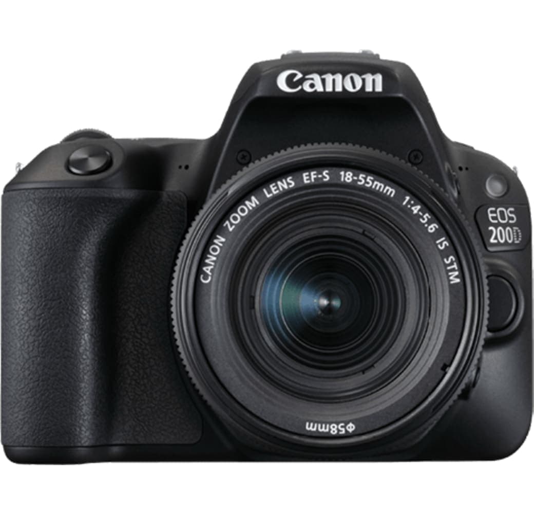 Negro Canon Camera EOS 200D with 18-55mm lens.1