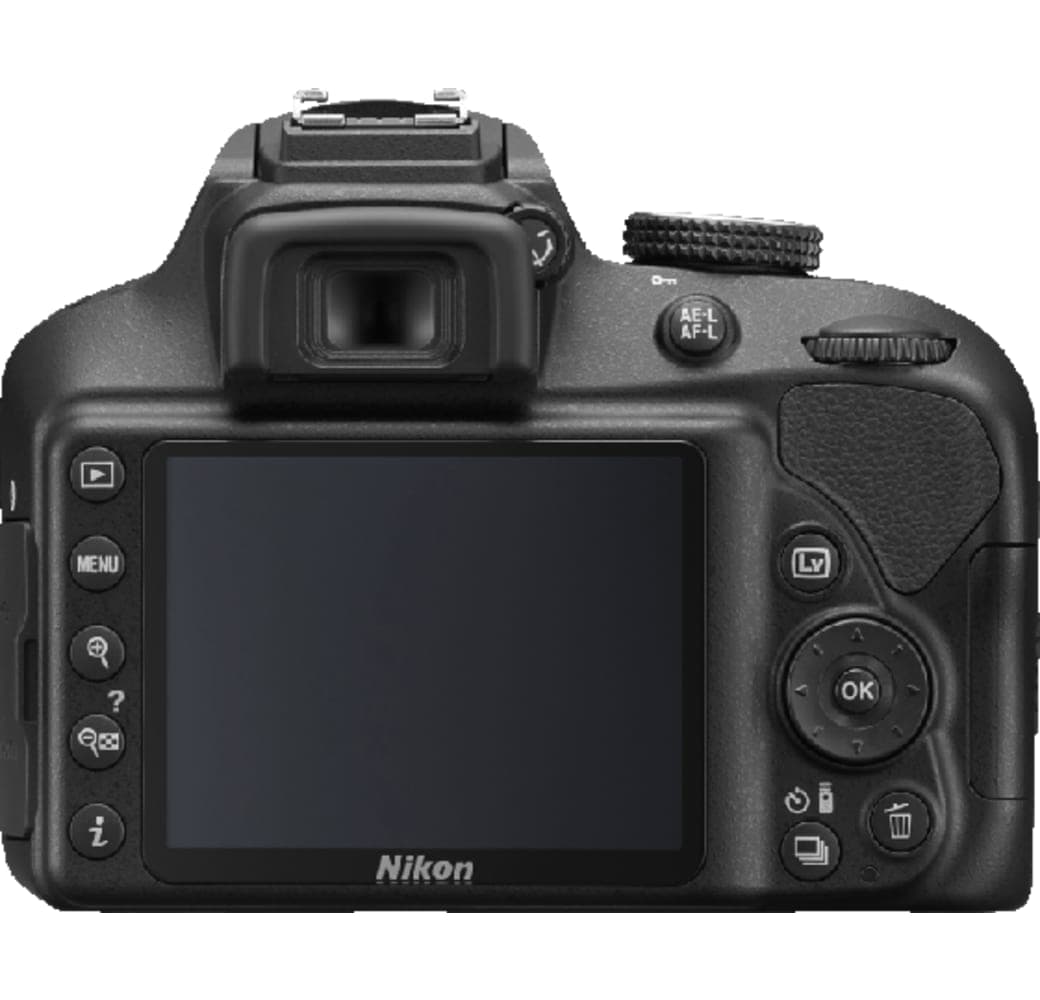 Schwarz Nikon D3400 AF-P 18-55mm f/3.5-5.6 + Case + 16GB Memory Card.3