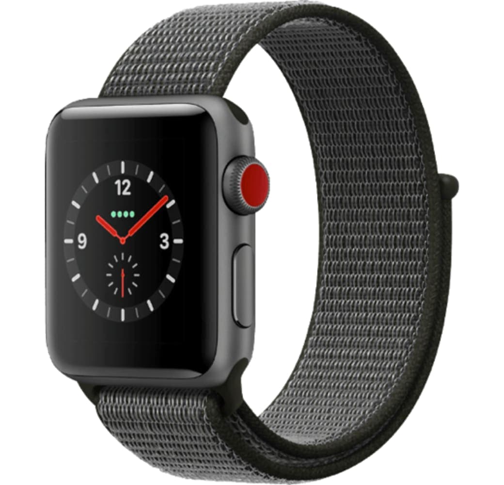 Spacegray Apple Watch Series 3 GPS + Cellular, 38mm Aluminium case, Sport band.1