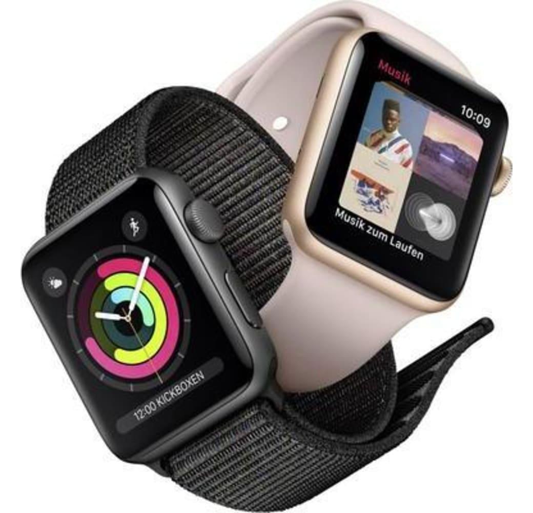 Gold Apple Watch Series 3 GPS, 42mm Aluminium case, Sport band.4