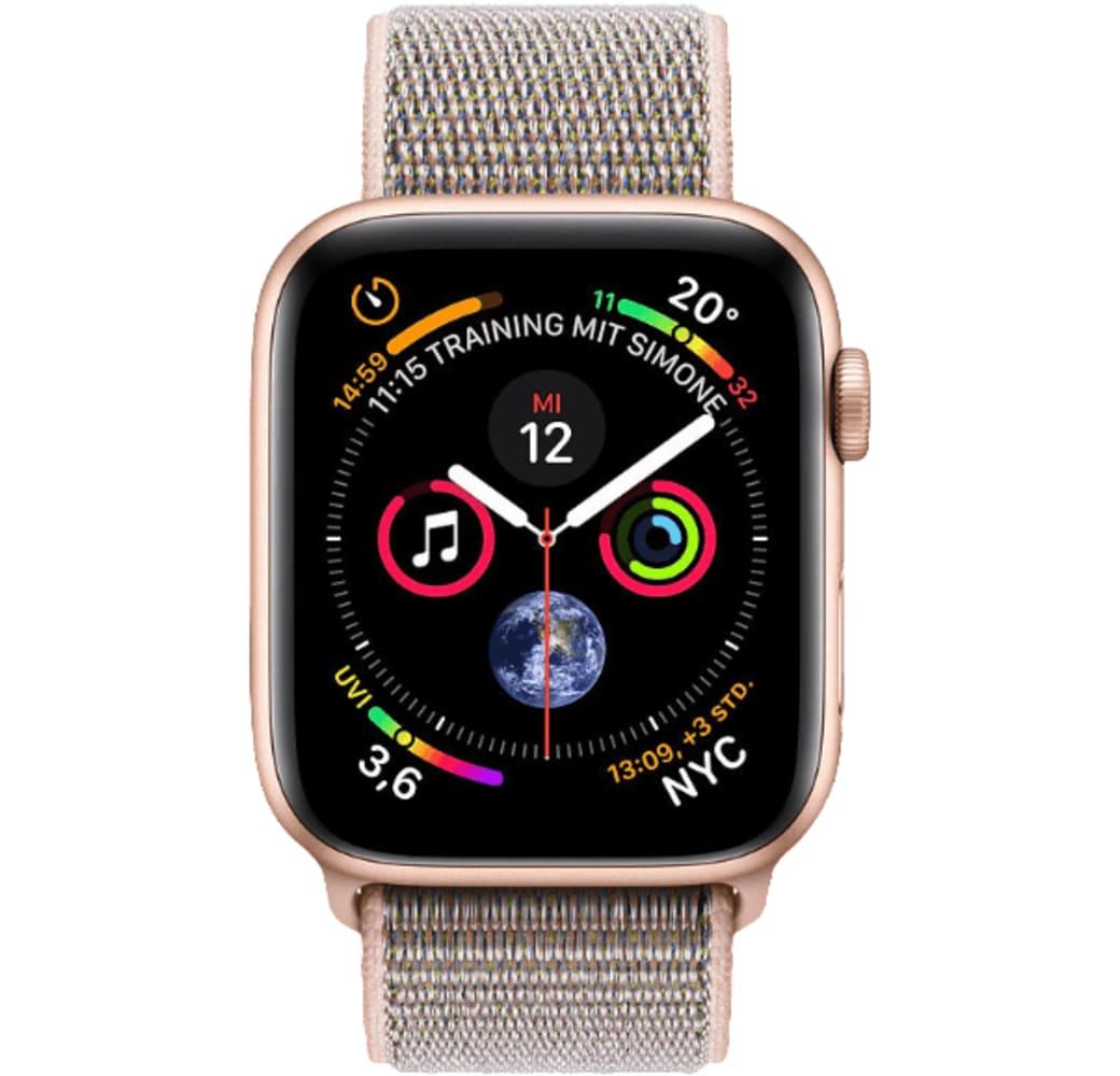 Gold / Sandrosa Sport Loop Apple Watch Serie 4 GPS, 44 mm Aluminium-Gehäuse, Sport-Loop / -Armband.1