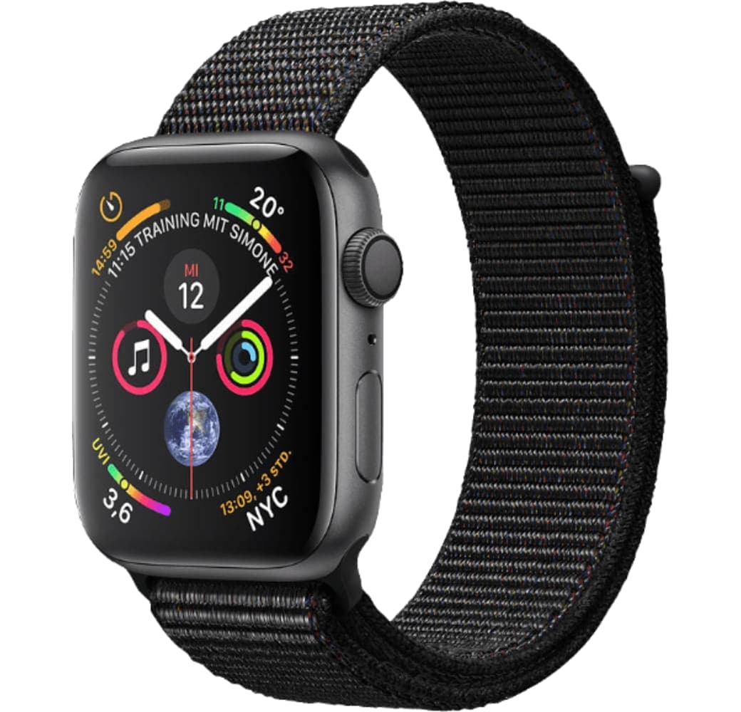 Space Grey / Black Sport Loop Apple Watch Series 4 GPS, 44mm Aluminium case, Sport loop / band.2