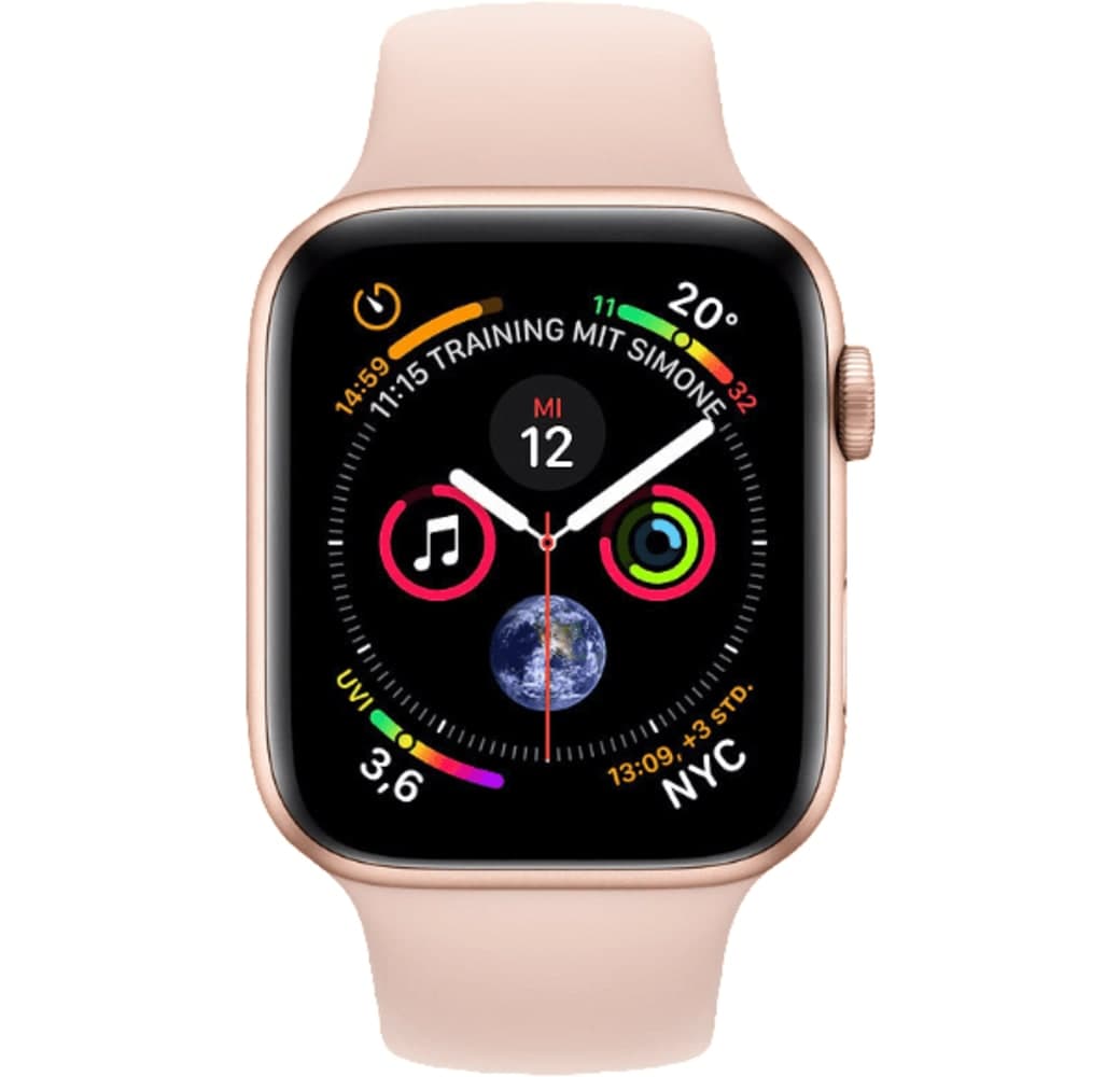 Gold / Sandrosa Sportarmband Apple Watch Serie 4 GPS, 44 mm Aluminium-Gehäuse, Sport-Loop / -Armband.1