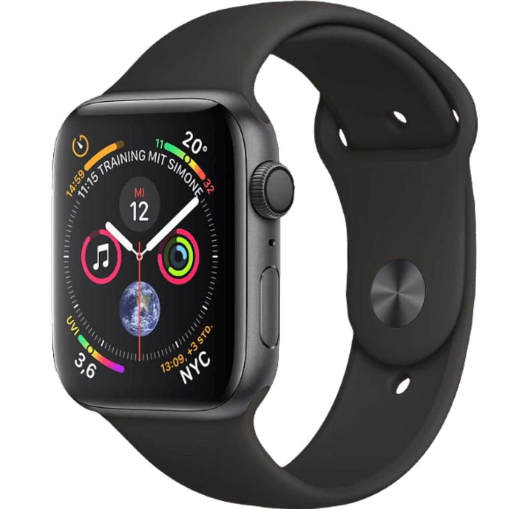 Space Grau / Schwarz Sportarmband Apple Watch Serie 4 GPS, 44 mm Aluminium-Gehäuse, Sport-Loop / -Armband.2